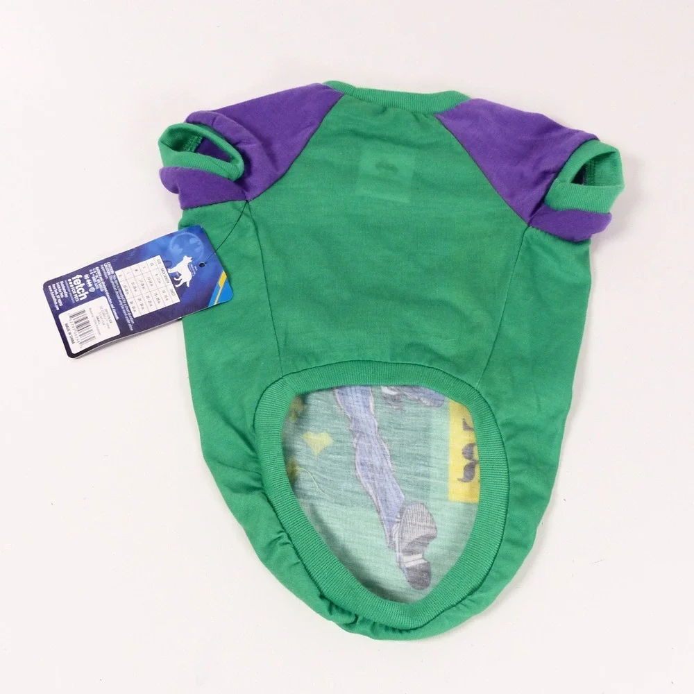 DC Comics Batman The Joker Dog Pet Costume Shirt Green Purple Size S Small NWT